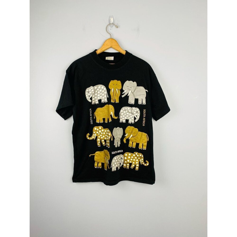 Vintage South Africa Elephant T-shirt, South African Souvenir Tee, Size Large